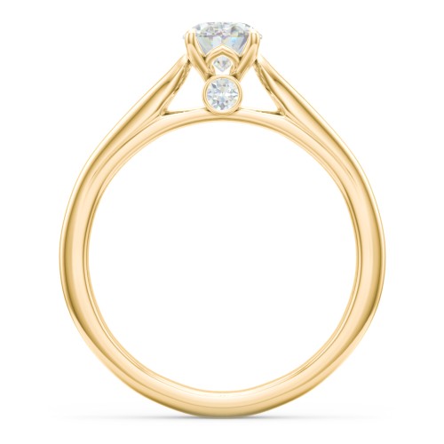 Classic Solitaire Engagement Ring with Peek-a-Boo Accent Diamond