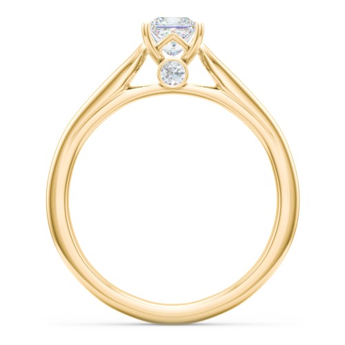 Classic Solitaire Engagement Ring with Peek-a-Boo Accent Diamond