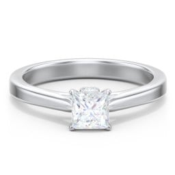 Classic Solitaire Engagement Ring with Peek-a-Boo Accent Diamond