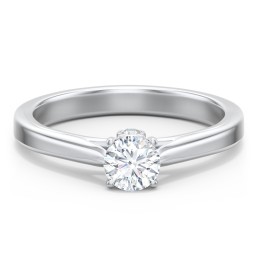 Classic Solitaire Engagement Ring with Peek-a-Boo Accent Diamond