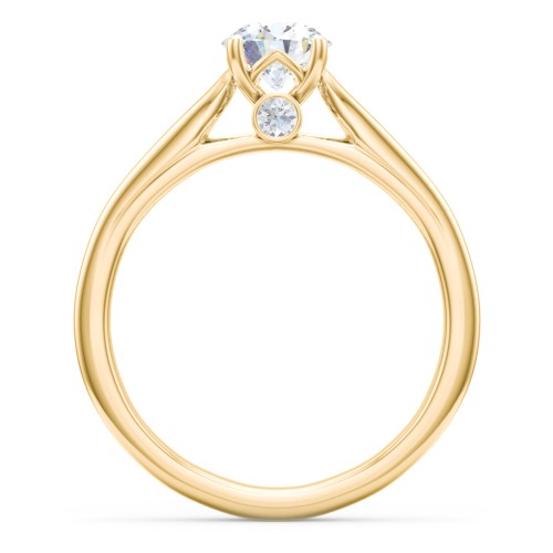 Classic Solitaire Engagement Ring with Peek-a-Boo Accent Diamond