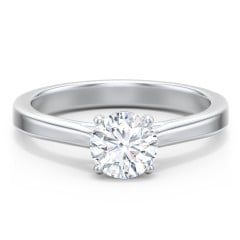 Classic Solitaire Engagement Ring with Peek-a-Boo Accent Diamond
