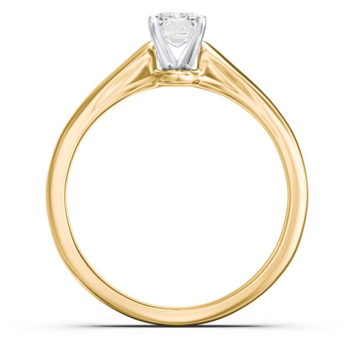 Classic Solitaire Engagement Ring with White Gold Setting