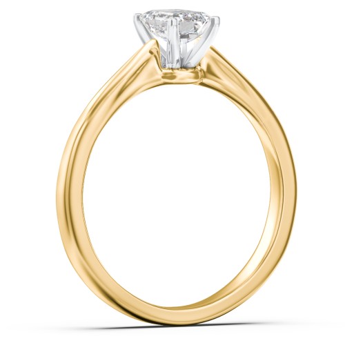 Classic Solitaire Engagement Ring with White Gold Setting