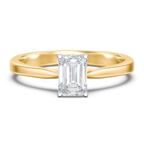 Classic Solitaire Engagement Ring with White Gold Setting