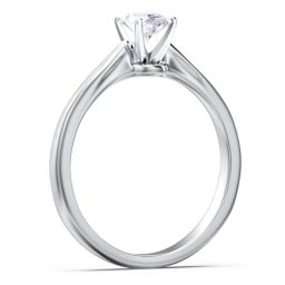 Classic Solitaire Engagement Ring with White Gold Setting