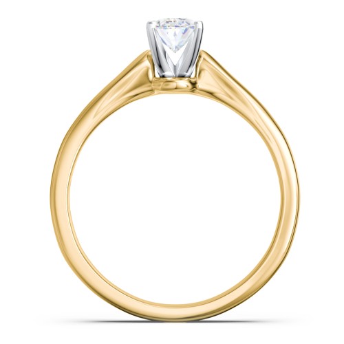 Classic Solitaire Engagement Ring with White Gold Setting
