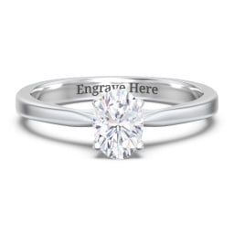 Classic Solitaire Engagement Ring with White Gold Setting