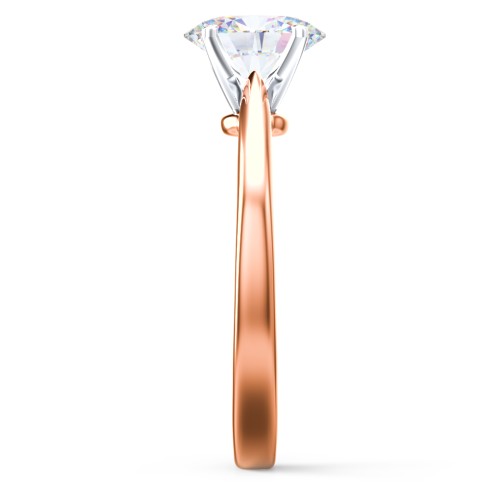 Classic Solitaire Engagement Ring with White Gold Setting