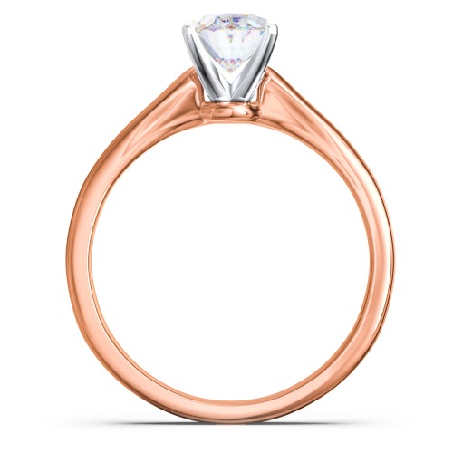 Classic Solitaire Engagement Ring with White Gold Setting