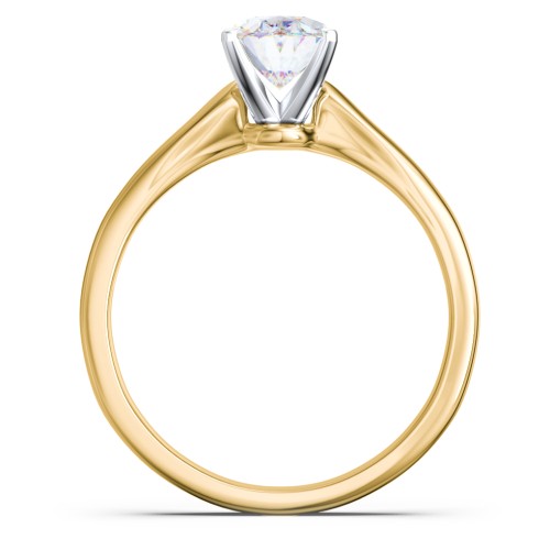 Classic Solitaire Engagement Ring with White Gold Setting