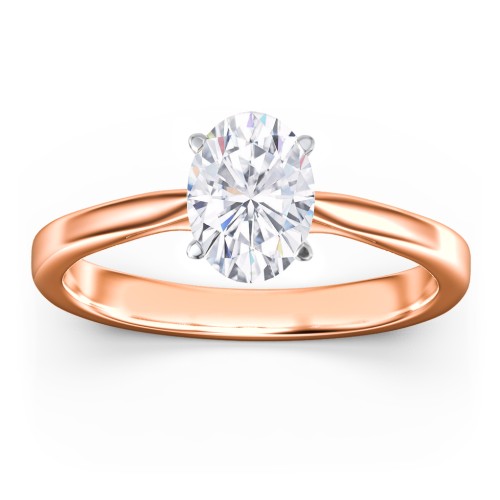 Classic Solitaire Engagement Ring with White Gold Setting