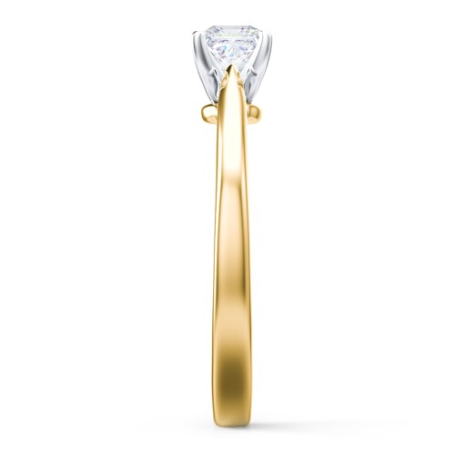 Classic Solitaire Engagement Ring with White Gold Setting – 9kt Yellow Gold