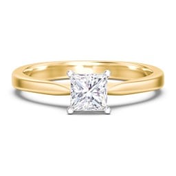 Classic Solitaire Engagement Ring with White Gold Setting