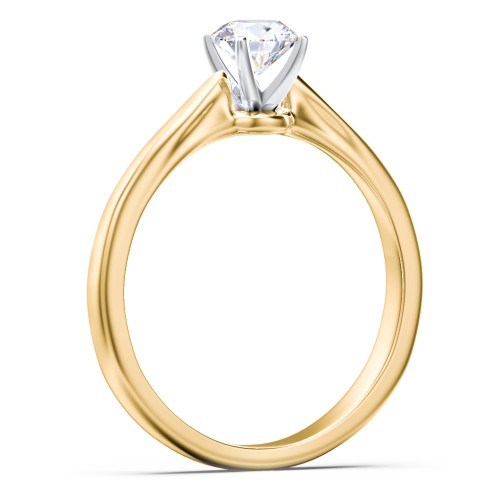 Classic Solitaire Engagement Ring with White Gold Setting