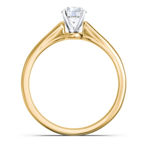 Classic Solitaire Engagement Ring with White Gold Setting