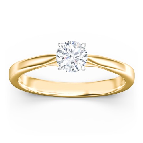 Classic Solitaire Engagement Ring with White Gold Setting