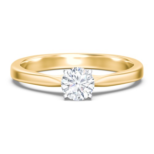 Classic Solitaire Engagement Ring with White Gold Setting