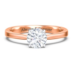 Classic Solitaire Engagement Ring with White Gold Setting