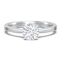 Classic Solitaire Engagement Ring with White Gold Setting