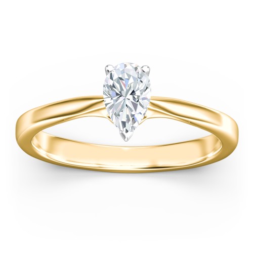 Classic Solitaire Engagement Ring with White Gold Setting