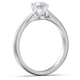 Classic Solitaire Engagement Ring with White Gold Setting
