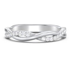 Twisted Infinity Band with Accents