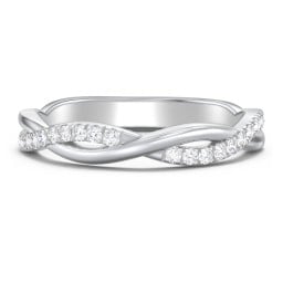 Twisted Infinity Band with Accents