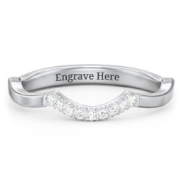 Arched Band with Diamond Accents