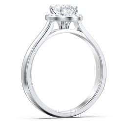 Classic Halo Solitaire Diamond Engagement Ring