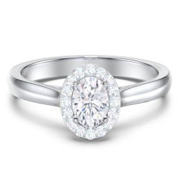 Classic Halo Solitaire Diamond Engagement Ring