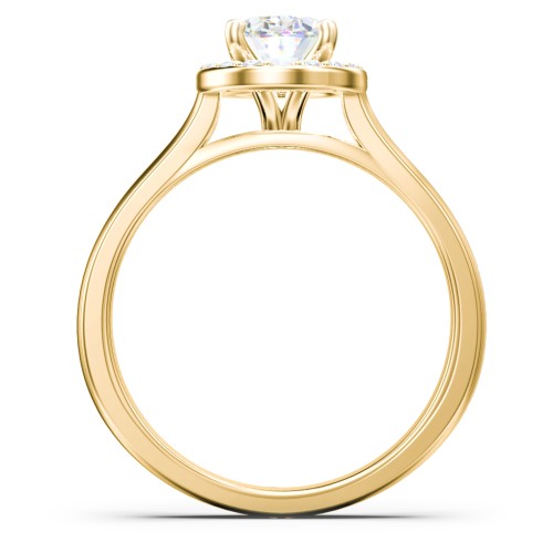 Classic Halo Solitaire Diamond Engagement Ring