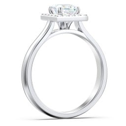 Classic Halo Solitaire Diamond Engagement Ring