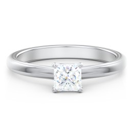 Solitaire Diamond Engagement Ring with Personalised Initials