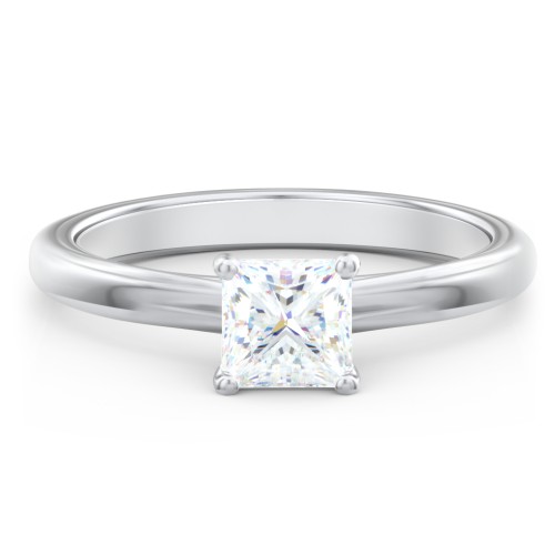 Solitaire Diamond Engagement Ring with Personalised Initials
