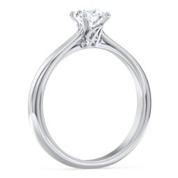 Solitaire Diamond Engagement Ring with Personalised Initials