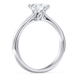 Solitaire Diamond Engagement Ring with Personalised Initials