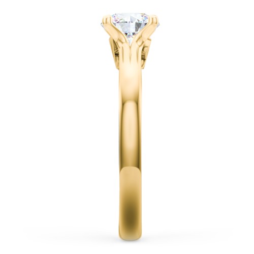 Solitaire Diamond Engagement Ring with Personalised Initials