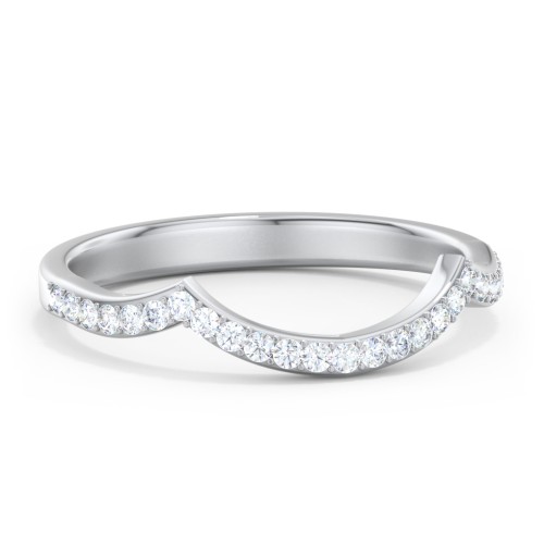 Arched Diamond Accent Wedding Band