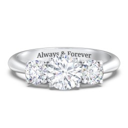 Classic 3-Stone Diamond Engagement Ring