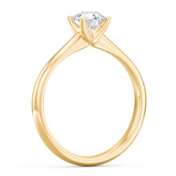 Modern Round Solitaire Engagement Ring in 9K Solid Yellow Gold