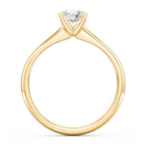 Modern Round Solitaire Engagement Ring