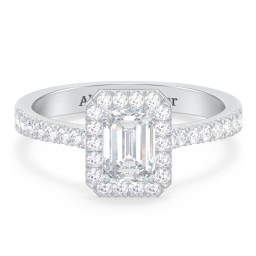 Micro Pavé Halo Diamond Engagement Ring