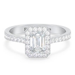 Micro Pavé Halo Diamond Engagement Ring