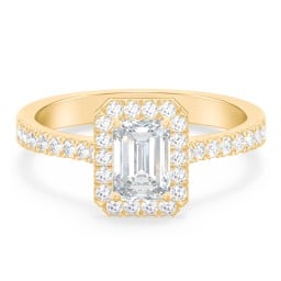Micro Pavé Halo Diamond Engagement Ring