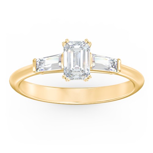 3 Stone Engagement Ring with Tapered Baguettes