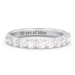 Classic Shared Prong Half Eternity Wedding Band - 1 ct. tw.