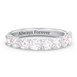 Classic Shared Prong Half Eternity Wedding Band - 1 1/2 ct. tw.