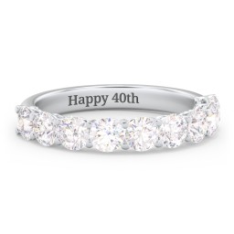 Classic Shared Prong Half Eternity Wedding Band - 1 1/2 ct. tw.