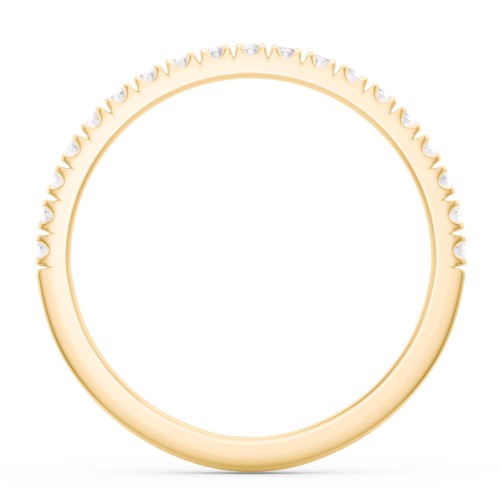 Micro Pavé Half Eternity Wedding Band - 1/4 ct. tw. – 9kt Yellow Gold with Lab Diamonds